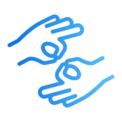 sign language gradient icon