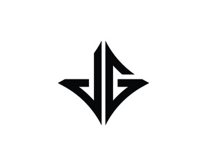 Fototapete - JG Logo design vector template