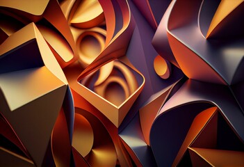Abstract 3D Surface Background. Generative AI