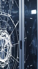 Poster - animation of networks of connections over computer servers