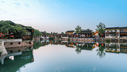 Wall Mural - Ancient buildings in the ancient town of Dangkou, Jiangsu, China