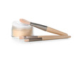 © Pixel-Shot - Makeup brushes with powder on white background