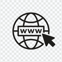 Fototapete - Web site Icon. Vector www symbol. your web site design. Go to web Icon