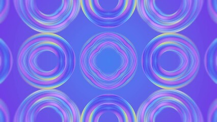 Poster - Digital seamless loop animation of a neon colored twisted shapes 3d rendering 4K