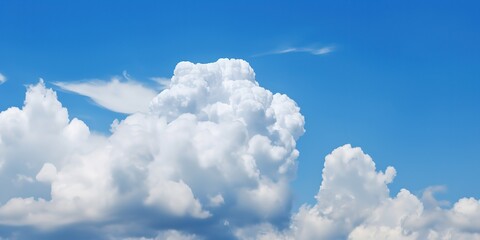 Poster - Cloudy sky with sun rays.Colorful summer template. Concept of recreation. Generative AI