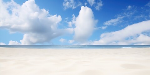 Poster - Cloudy sky with sun rays.Colorful summer template. Concept of recreation. Generative AI