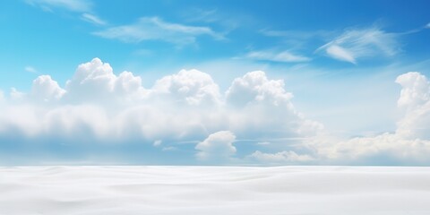 Poster - Cloudy sky with sun rays.Colorful summer template. Concept of recreation. Generative AI
