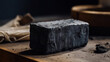 block of natural carbon soap Generated AI