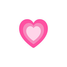 3 Layers Of Bright Pink Hearts