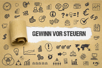 Wall Mural - Gewinn vor Steuern	