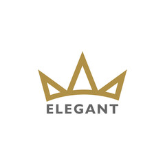 Sticker -  Crown elegant logo isolated on transparent background