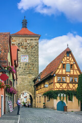 Sticker - Siebersturm in Rothenburg on the river Tauber, Germany