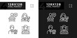 © bsd studio - Trial process participants pixel perfect linear icons set for dark, light mode. Law punishment for criminal. Thin line symbols for night, day theme. Isolated illustrations. Editable stroke