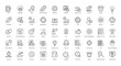 © Michael - Efficiency Thin Line Icons Productivity Capability Icon Set in Outline Style 50 Vector Icons in Black