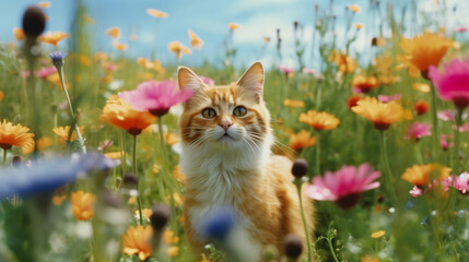 cat in the meadow