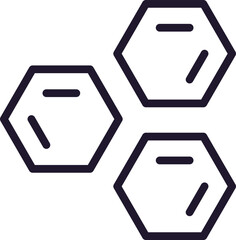 Poster - Single line icon of molecule High quality vector illustration for design, web sites, internet shops, online books etc. Editable stroke in trendy flat style isolated on white background