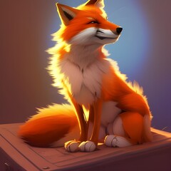 Sticker - Fluffy Red Fox