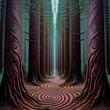 Sacred Redwood Forest: Alex Gray's Artistic Style