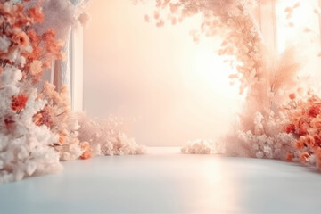 Wall Mural - Wedding luxury background. Illustration AI Generative.