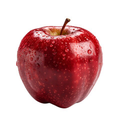 red apple isolated on transparent background