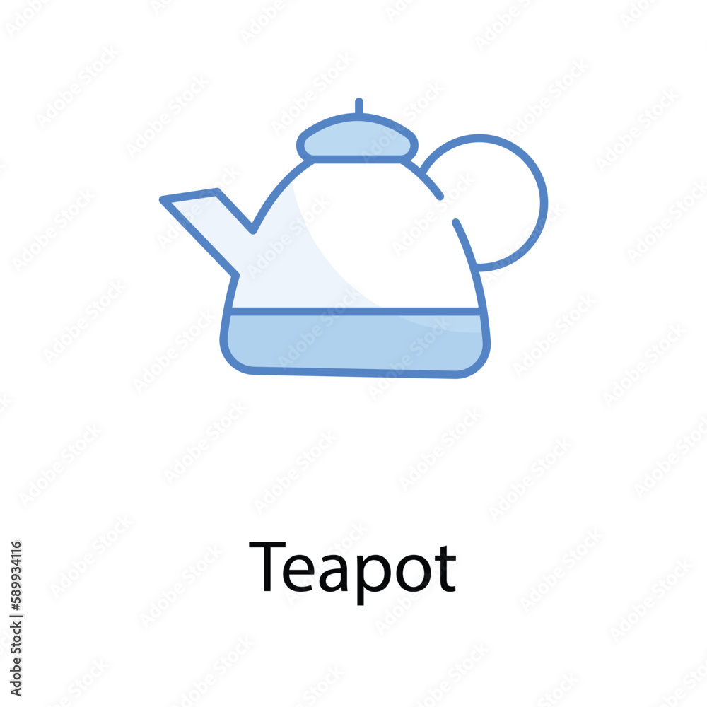 Vector de Stock Teapot icon. Suitable for Web Page, Mobile App, UI, UX ...