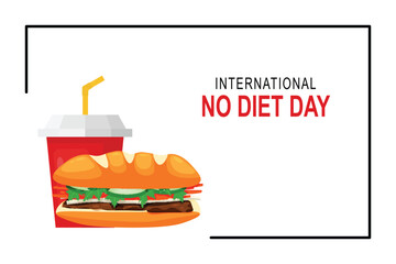Wall Mural - International No Diet Day background.