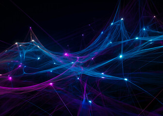Poster - Abstract technology dark background Hi-tech communication concept, technology, digital business, innovation, science fiction scene with copy space