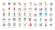 © Michael - Hygiene Color Line Icons Washing Corona Virus Icon Set in Filled Outline Style 50 Vector Icons