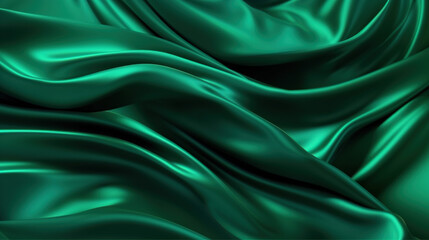 dark green silk satin. bright luxury background for design. generative ai