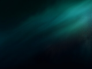 Black blue green gradient, dark matte textured background, elegant design space, generative AI