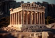 The Parthenon on the Acropolis of Athens, Attica, Greece. Generative AI