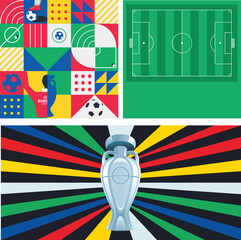 Wall Mural - Soccer / Football design template,free copy space, vector	