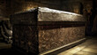 Khufu's sarcophagus rests in the King's Chamber  Generative AI