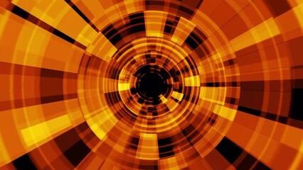 Wall Mural - futuristic 4k motion background with gold metallic rectangles spinning radially at 60fps