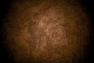 Aufkleber - Old wall texture cement dark black brown background abstract grey color design are light with white gradient background.
