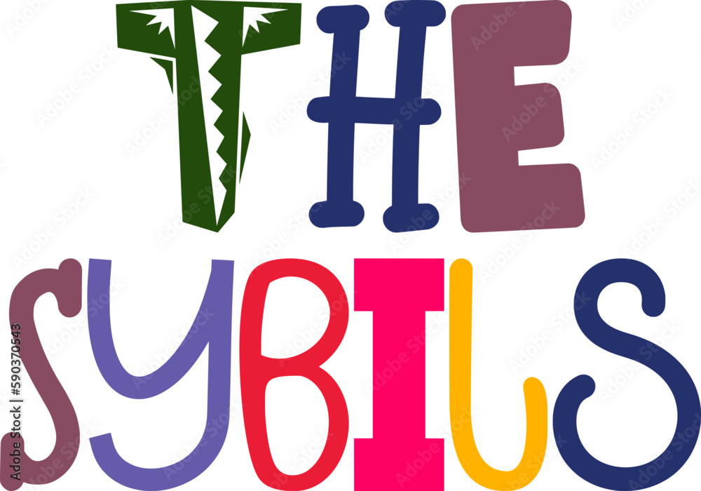 Sybill Logo The Sybils Hand Lettering Illustration for Icon, Magazine, T-Shirt ...
