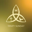 Trinity Sunday with religious trinity symbol, modern background vector illustration for Poster, card and banner