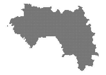 Wall Mural - An abstract representation of Guinea,Guinea map made using a mosaic of black dots. Illlustration suitable for digital editing and large size prints. 