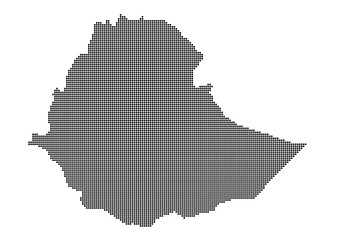 Wall Mural - An abstract representation of Ethiopia,Ethiopia map made using a mosaic of black dots. Illlustration suitable for digital editing and large size prints. 