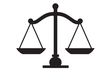 Justice Icon. Vector Illustration of a Lawyer's Scale for Legal Justice Sign