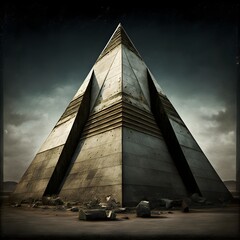 Pyramid archirecture strong and masculine inspired by bone 