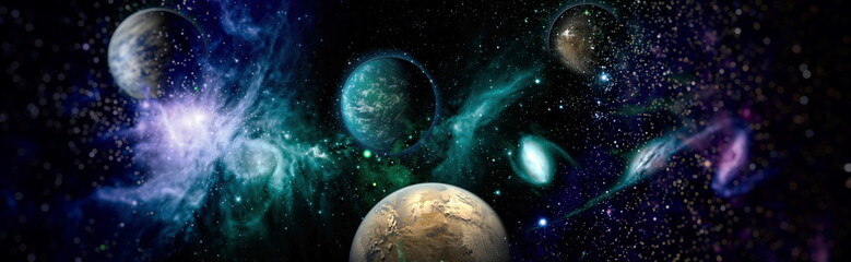 Wall Mural - stars of a planet and galaxy in a free space . bright star nebula. distant galaxy. abstract image. e