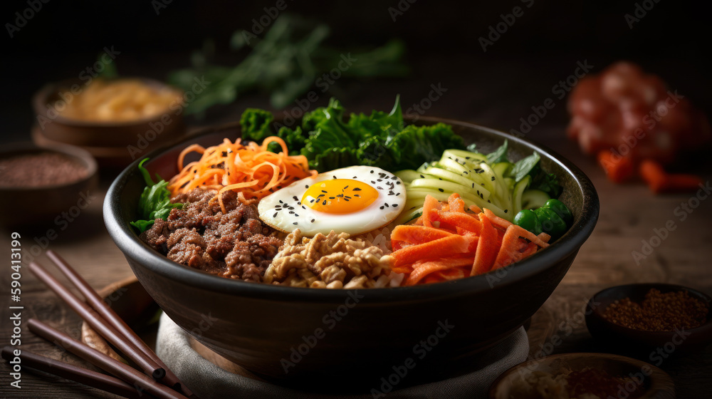 Healthy and Delicious Bibimbap, a Classic Korean Dish Ready to Delight ...