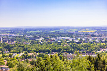 Canvas Print - View of Skövde city in Sweden a beautiful summer day