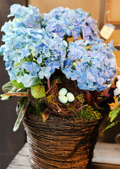 Wall Mural - hydrangea Easter arrangement 