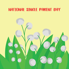 national single parent day. Design suitable for greeting card poster and banner