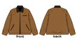© Moa.Vision - Brown plain work jacket mock up,which can be edited as needed in vector form.This design is for store products, templates, hoodie designs, mock ups, social media posts and others related to fashion.