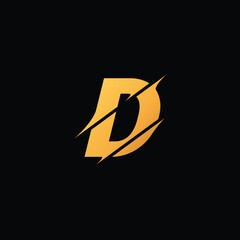 letter d logo design elegant luxury color
