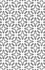 Wall Mural - Seamless geometric shapes repeated grid pattern design vector element in black color