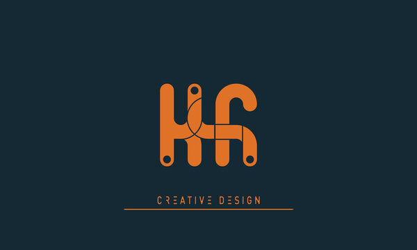 Alphabet letters Initials Monogram logo KF , FK